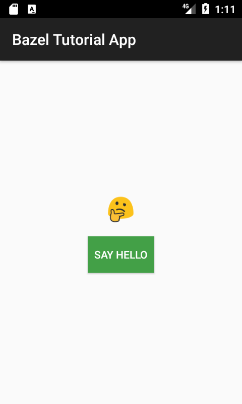 Bazel tutorial app Bazel tutorial app